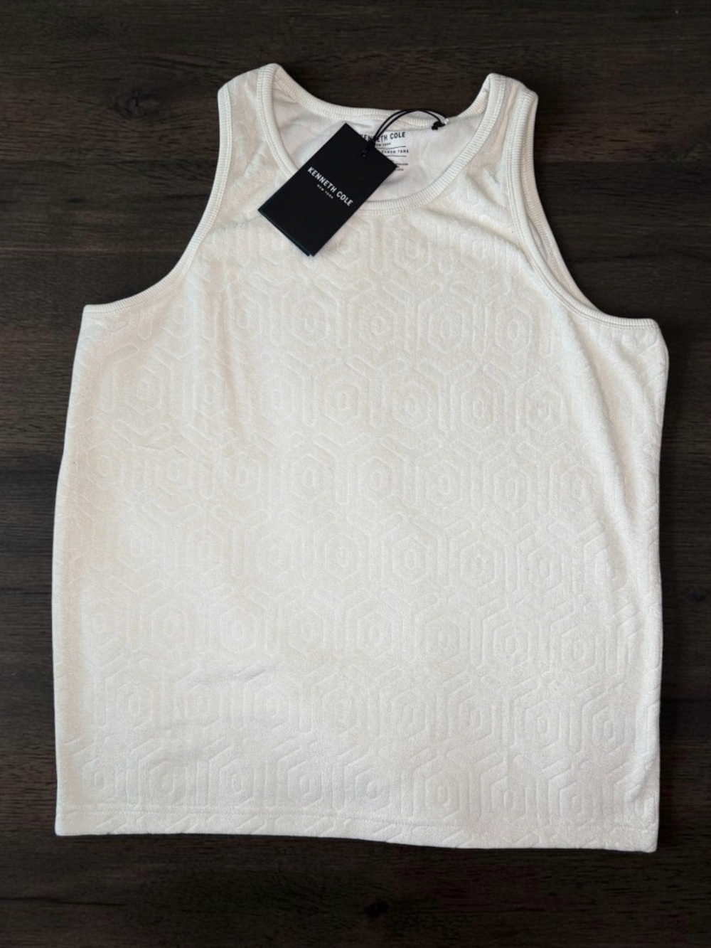 Kenneth Cole Ivory Textured Tank Top with Tag